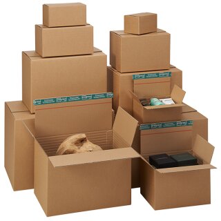 Shipping boxes with height grooves 500x390x215-350 mm (DIN B3+)