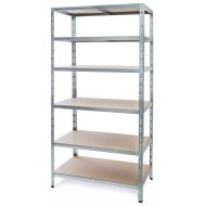 Galvanized metal heavy duty shelving 2200x1200x600 mm - 6...