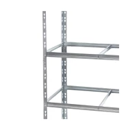 Galvanized metal heavy duty shelving 2200x1200x600 mm - 6 shelves