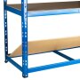 Metal heavy duty shelving blue 1800x1200x400 mm - 5 shelves