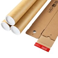 Shipping tubes with self-adhesive closure 430x108x108 mm (DIN A2)