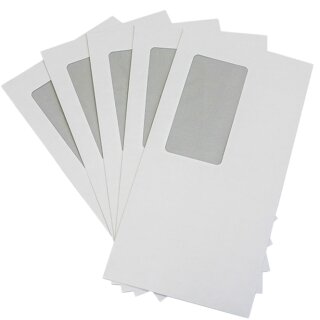 Briefumschläge weiß 110 x 220 mm (DIN lang) mit Fenster