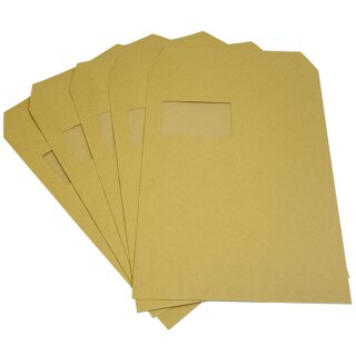 Envelopes brown 229 x 324 mm (DIN C4) with window