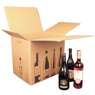 PREMIUM bottle cartons | 15 bottles 0,75 - 1 l | 524x305x368 mm