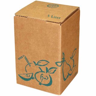 Cartons Bag-in-Box indiv. standard print 5 litres, 2c print