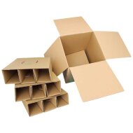 ECOLINE bottle cartons | 9 bottles 0.75 L | 316 x 305 x 368 mm