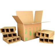 ECOLINE bottle cartons | 15 bottles 0.75 L | 524x305x368mm