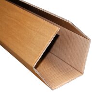 Continuous corrugated cardboard 1 flute 100x100 mm (H x W) | 1000 mm length