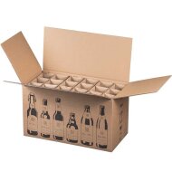 Shipping cartons BEER | 18 bottles 0.33 - 0.5 l | 528x255x288 mm