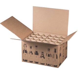 Shipping boxes BEER | 24 bottles 0.33 - 0.5 L | 510 x 353 x 288 mm