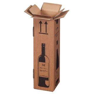 PREMIUM Flaschenkartons | 1 Flasche 0,75 - 1 L | 105 x 105 x 420 mm