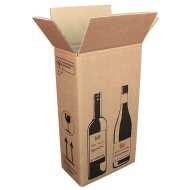PREMIUM Flaschenkartons | 2 Flaschen 0,75 - 1 L | 204x108x368 mm
