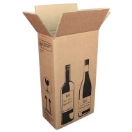 PREMIUM bottle cartons | 2 bottles 0.75 - 1 L | 204 x 108 x 368 mm