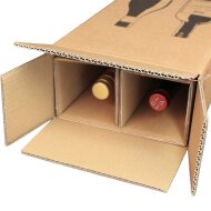 PREMIUM bottle cartons | 2 bottles 0.75 - 1 L | 204 x 108 x 368 mm