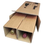PREMIUM bottle cartons | 2 bottles 0.75 - 1 L | 204 x 108 x 368 mm