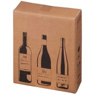 PREMIUM Flaschenkartons | 3 Flaschen 0,75 - 1 L | 305x108x368 mm