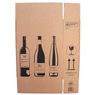 PREMIUM Flaschenkartons | 3 Flaschen 0,75 - 1 L | 305x108x368 mm