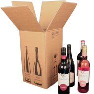 PREMIUM bottle cartons | 4 bottles 0.75 - 1 L | 212 x 204 x 368 mm