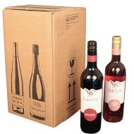 PREMIUM bottle cartons | 4 bottles 0.75 - 1 L | 212 x 204 x 368 mm