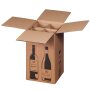 PREMIUM bottle cartons | 4 bottles 0.75 - 1 L | 212 x 204 x 368 mm
