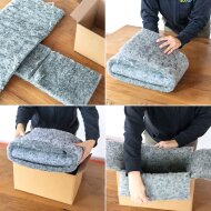 Folding cartons with fleece inlay 360 x 200 x 210 mm | size S