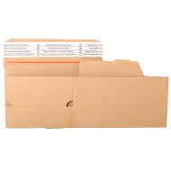 Automatic bottom cartons with tear open perforation 230x160x50 mm