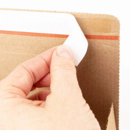 Automatic bottom cartons with tear open perforation 230x160x50 mm