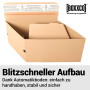 Automatic bottom cartons with tear open perforation 230x160x50 mm