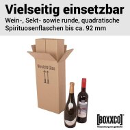 BOXXwell bottleshipping cartons | 2 bottles 0,75 - 1 l | 202x130x380 mm