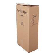 BOXXwell Flaschenversandkartons | 2 Flaschen 0,75 - 1 L | 202x102x380 mm