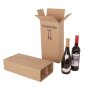 BOXXwell Flaschenversandkartons | 2 Flaschen 0,75 - 1 L | 202x102x380 mm