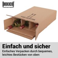 BOXXwell bottle shipping boxes | 3 bottles 0.75 - 1 L | 282 x 102 x 380 mm