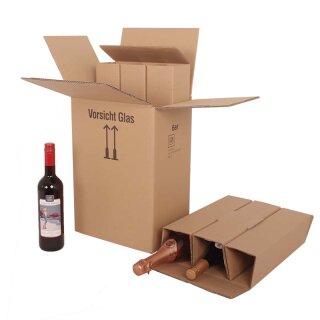 BOXXwell Flaschenversandkartons | 6 Flaschen 0,75 - 1 L |...