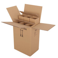 BOXXwell bottleshipping cartons | 6 bottles 0,75 - 1 l | 282x102x365 mm