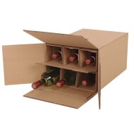 BOXXwell bottleshipping cartons | 6 bottles 0,75 - 1 l | 282x102x365 mm
