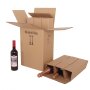 BOXXwell bottleshipping cartons | 6 bottles 0,75 - 1 l | 282x102x365 mm