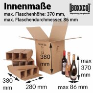 BOXXwell Flaschenversandkartons | 9 Flaschen...