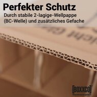 BOXXwell Flaschenversandkartons | 9 Flaschen 0,75 - 1 L | 310x285x380 mm