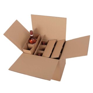 BOXXwell Flaschenversandkartons | 12 Flaschen 0,75 - 1 L...