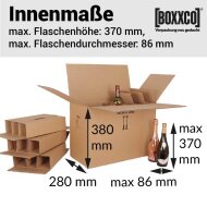BOXXwell Flaschenversandkartons | 18 Flaschen...