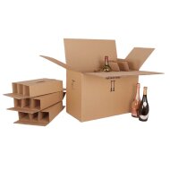 BOXXwell bottleshipping cartons | 18 bottles 0,75 - 1 l | 610x285x380 mm