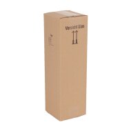BOXXwell Flaschenversandkartons ohne Gefache | 1 Flasche 0,75 - 1 L | 112x112x380 mm