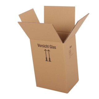 BOXXwell bottleshipping cartons without compartments | 6 bottles 0.75 - 1 l | 282x102x365 mm